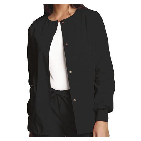 Cherokee Workwear Jacket Womens Black 5X Large 2 Pockets Each - 4350-BLKW-5X