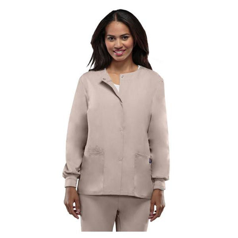 Cherokee Workwear Jacket Womens Khaki Large 2 Pockets Each - 4350-KAKW-L