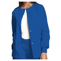 Cherokee Workwear Jacket Warm-Up 65% Polyester / 35% Cotton Womens Royal Blue XL NRvrsbl 3Pkt Each - 4350-ROYW-XL