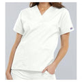 Cherokee Workwear Shirt Scrub Cherokee 4700 Womens X-Large White Each - 4700-WHTW-XL