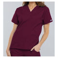 Cherokee Workwear Shirt Scrub Cherokee 4700 Womens Small Wine Each - 4700-WINW-S