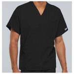 Cherokee Workwear Shirt Scrub Cherokee 4777 Unisex 4X Large Black Each - 4777-BLKW-4X