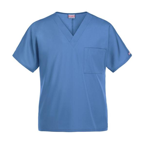 Cherokee Workwear Shirt Scrub Cherokee 4777 Unisex Medium Ceil Blue Each - 4777-CIEW-M