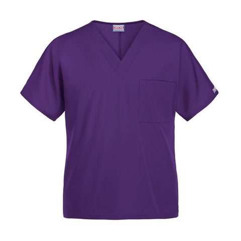 Cherokee Workwear Shirt Scrub Cherokee 4777 Unisex Medium Grape Each - 4777-GRPW-M