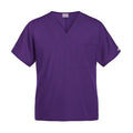 Cherokee Workwear Shirt Scrub Cherokee 4777 Unisex Small Grape Each - 4777-GRPW-S