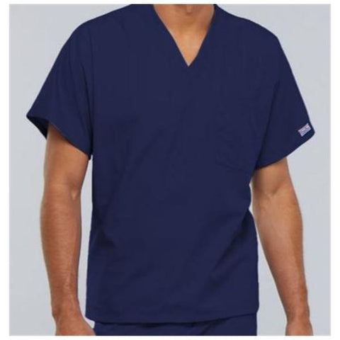 Cherokee Workwear Shirt Scrub Cherokee 4777 Unisex 3X Large Navy Each - 4777-NAVW-3X