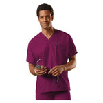 Cherokee Workwear Shirt Scrub Cherokee 4777 Unisex 3X Large Wine Each - 4777-WINW-3X