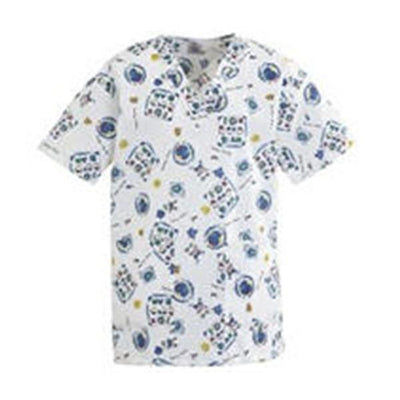 Medline Industries Inc Shirt Scrub 55% Cotton / 45% Polyester AngelStat Womens Fun Kids Md 2 Pockets Each - 893JEKM