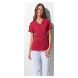 Dickies Shirt Scrub Dickies 817355 Womens Large Crimson Each - 817355CRMZ-L