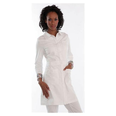 koi Design LLC Lab Coat 55% Cotton / 45% Polyester Womens White X-Small 34 in Each - 419-01-XS
