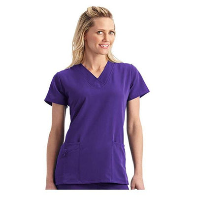 Jockey (TM) Scrubs Shirt Scrub Jockey 2206 Womens X-Large Purple Each - 2206-122-XL
