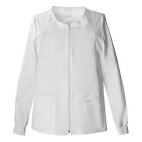 Cherokee Workwear Jacket Warm-Up 55% Cotton / 42% Polyester / 3% Spandex Twill W Wht XL 2Pckt Each - 4315-WHTW-XL