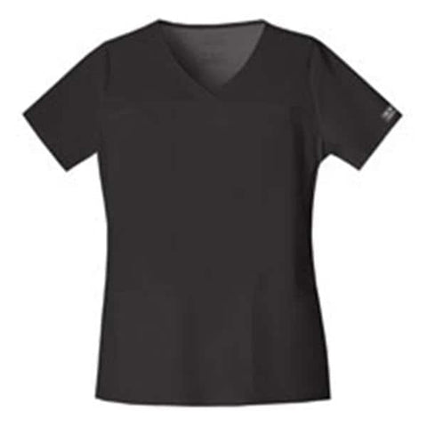 Cherokee Workwear Shirt Scrub Cherokee 4727 Womens 2X Large Black Each - 4727-BLKW-2X