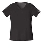 Cherokee Workwear Shirt Scrub Cherokee 4727 Womens Large Black Each - 4727-BLKW-L