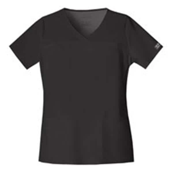 Cherokee Workwear Shirt Scrub Cherokee 4727 Womens 5X Large Black Each - 4727-BLKW-5X