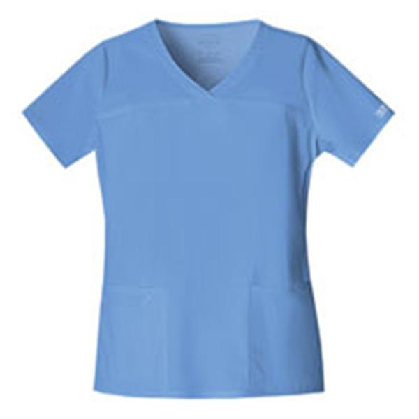 Cherokee Workwear Shirt Scrub Cherokee 4727 Womens 4X Large Ceil Blue Each - 4727-CIEW-4X