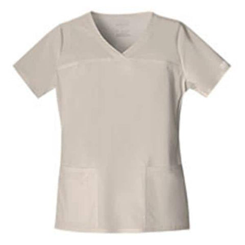 Cherokee Workwear Shirt Scrub Cherokee 4727 Womens X-Small Khaki Each - 4727-KAKW-XS