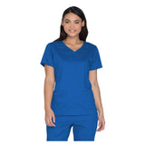 Cherokee Workwear Shirt Scrub Cherokee 4727 Womens Medium Royal Blue Each - 4727-ROYW-M