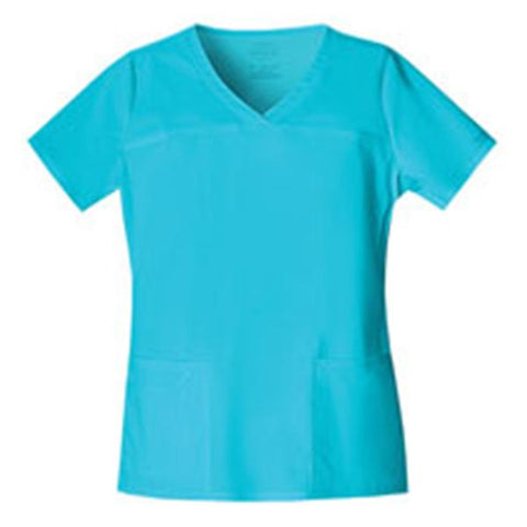 Cherokee Workwear Shirt Scrub Cherokee 4727 Womens Large Turquoise Each - 4727-TRQW-L