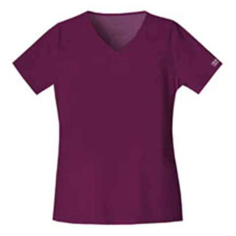 Cherokee Workwear Shirt Scrub Cherokee 4727 Womens 2X Large Wine Each - 4727-WINW-2X