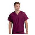 Landau Uniforms Inc. Shirt Scrub 65% Polyester / 35% Cotton Unisex Wine XL Reversible 1 Pocket Each - 7502-RWP-TXL