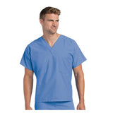 Landau Uniforms Inc. Shirt Scrub 65% Polyester / 35% Cotton Unisex Ceil Blue XL Reversible Pckt Each - 7502-BCP-TXL