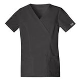 Cherokee Workwear Shirt Scrub Cherokee 4728 Womens Small Black Each - 4728-BLKW-S