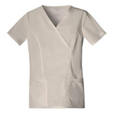 Cherokee Workwear Shirt Scrub Cherokee 4728 Womens X-Large Khaki Each - 4728-KAKW-XL