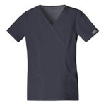 Cherokee Workwear Shirt Scrub Cherokee 4728 Womens X-Large Pewter Each - 4728-PWTW-XL