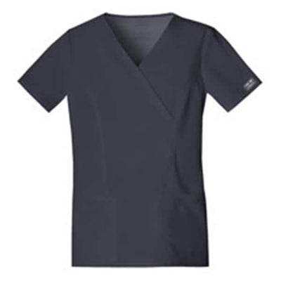 Cherokee Workwear Shirt Scrub Cherokee 4728 Womens X-Large Pewter Each - 4728-PWTW-XL