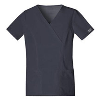 Cherokee Workwear Shirt Scrub Cherokee 4728 Womens Large Pewter Each - 4728-PWTW-L