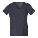 Cherokee Workwear Shirt Scrub Cherokee 4728 Womens 5X Large Pewter Each - 4728-PWTW-5X