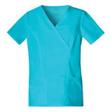 Cherokee Workwear Shirt Scrub Cherokee 4728 Womens 3X Large Turquoise Each - 4728-TRQW-3X