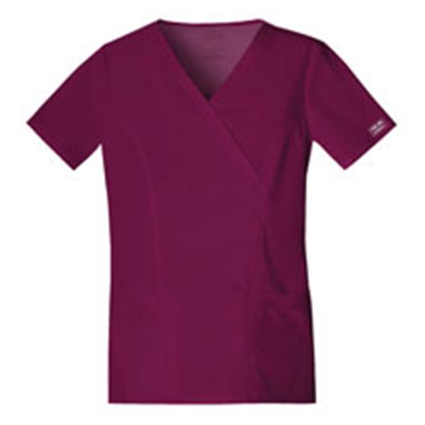 Cherokee Workwear Shirt Scrub Cherokee 4728 Womens Small Wine Each - 4728-WINW-S
