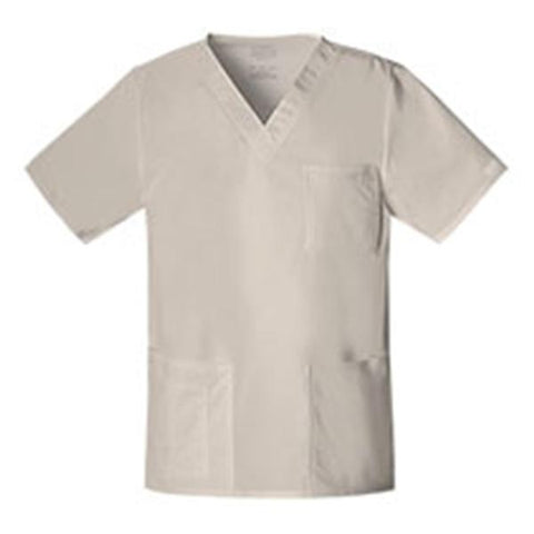 Cherokee Workwear Shirt Scrub Cherokee 4725 Unisex X-Large Khaki Each - 4725-KAKW-XL