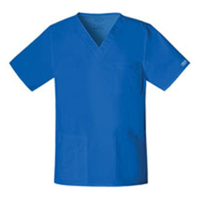 Cherokee Workwear Shirt Scrub Cherokee 4725 Unisex 5X Large Royal Blue Each - 4725-ROYW-5X