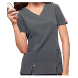 Dickies Shirt Scrub Dickies 82851 Womens Large Pewter Each - 82851-PEWZ-L