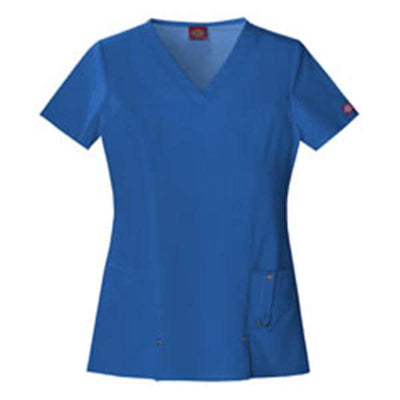 Dickies Shirt Scrub Dickies 82851 Womens Medium Royal Blue Each - 82851-RYLZ-M