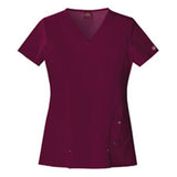 Dickies Shirt Scrub Dickies 82851 Womens Large Wine Each - 82851-WINZ-L