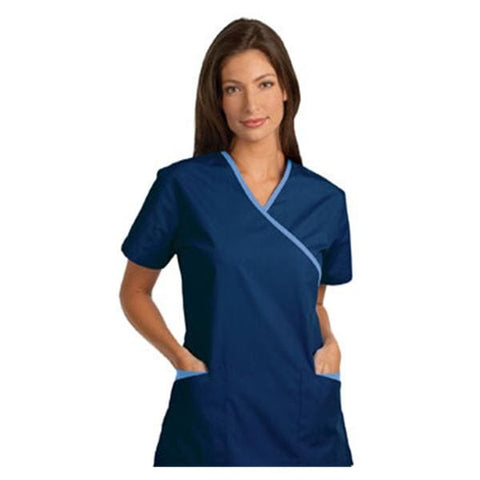 Fashion Seal Shirt Scrub Fashion Seal 7026 Womens 3X Large Navy / Ceil Each - 7026-3XL