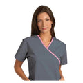 Fashion Seal Shirt Scrub Fashion Seal 7599 Womens Small Pewter / Pink Each - 7599-S