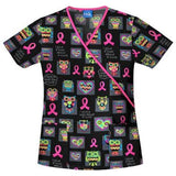 Scrub H.Q. Shirt Scrub 100% Cotton Womens I Give a Hoot X-Small Non Reversible 2 Pockets Each - 4826C-IGVEXS