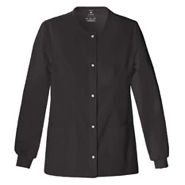 Luxe Jacket Warm-Up 51% Polyester / 46% Rayon / 3% Spandex Luxe Womens Blk Md 3Pkt Each - 1330-BLKV-M