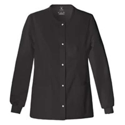 Luxe Jacket Warm-Up 51% Polyester / 46% Rayon / 3% Spandex Luxe W Blk 3XL 3Pkt Each - 1330-BLKV-3X