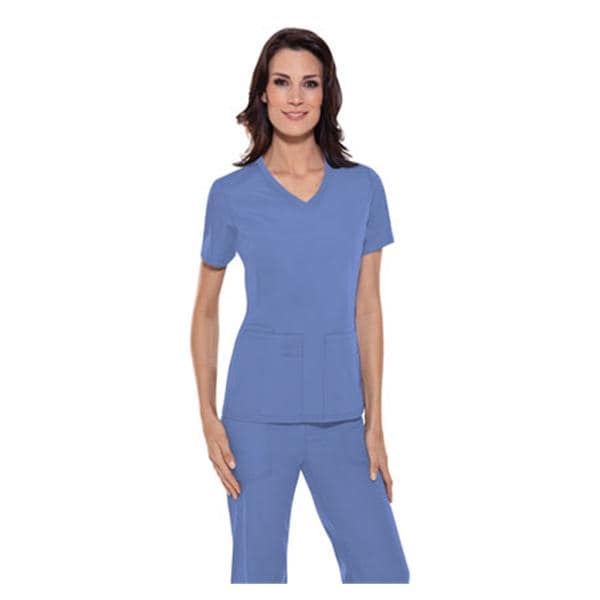 ProFlexibles Shirt Scrub Cherokee 1909 Womens 2X Large Ceil Blue Each - 1909-CIEB-2X