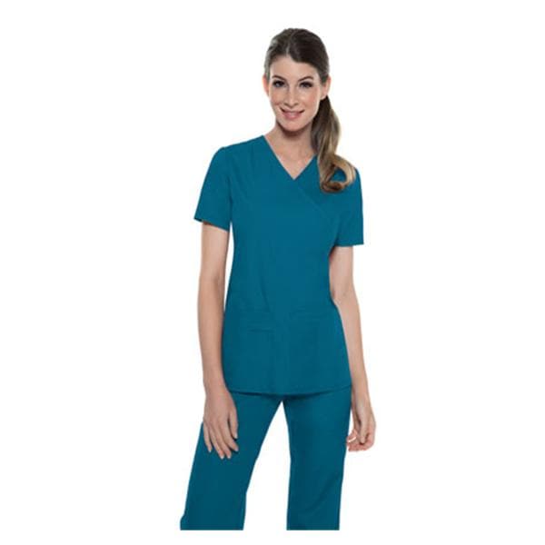 ProFlexibles Shirt Scrub Cherokee 2824 Womens 2X Large Caribbean Blue Each - 2824-CABB-2X