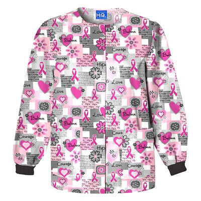 Scrub H.Q. Jacket Womens Words of Love X-Large 2 Pockets Each - 4350-WRDS-XL