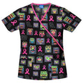 Scrub H.Q. Shirt Scrub 100% Cotton Womens I Give a Hoot Medium Non Reversible 2 Pockets Each - 4826C-IGVE-M