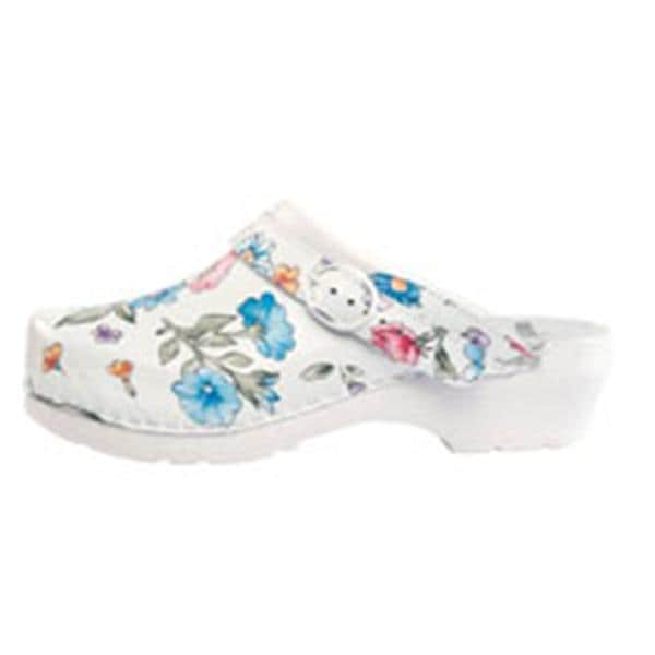 Cape Clogs Inc Clog Open Back Leather / Wood Base Womens Adult Tulips Size 11 Each - 200771142