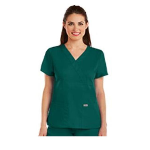 Grey's Anatomy (TM) Shirt Scrub Greys Anatomy™ 4153 Crossover Womens 4X Large Hunter Each - 4153X-37-4X